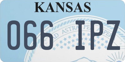 KS license plate 066IPZ