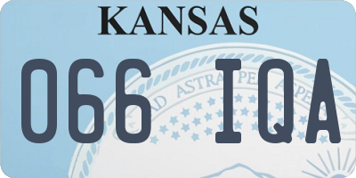 KS license plate 066IQA