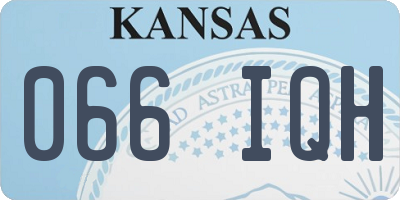 KS license plate 066IQH