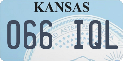 KS license plate 066IQL