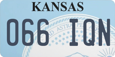 KS license plate 066IQN