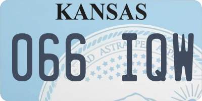 KS license plate 066IQW