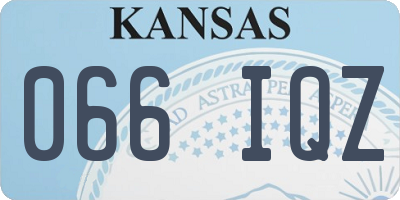 KS license plate 066IQZ
