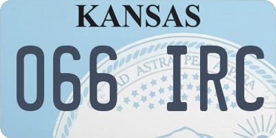KS license plate 066IRC