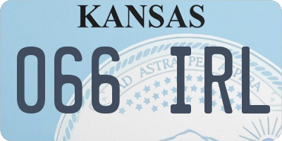 KS license plate 066IRL