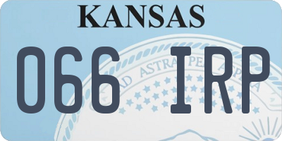 KS license plate 066IRP