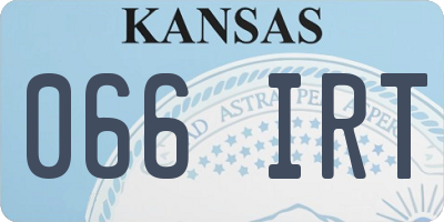 KS license plate 066IRT