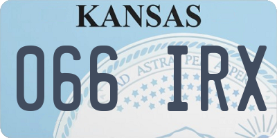 KS license plate 066IRX