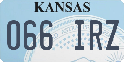 KS license plate 066IRZ