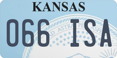 KS license plate 066ISA