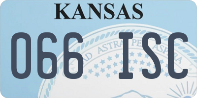 KS license plate 066ISC