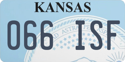 KS license plate 066ISF