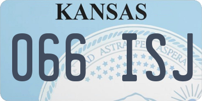 KS license plate 066ISJ