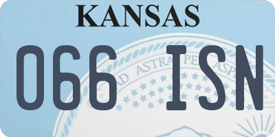 KS license plate 066ISN