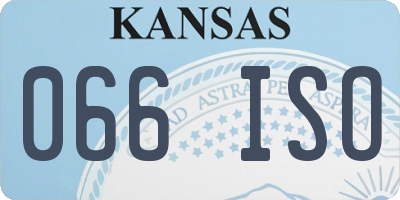 KS license plate 066ISO