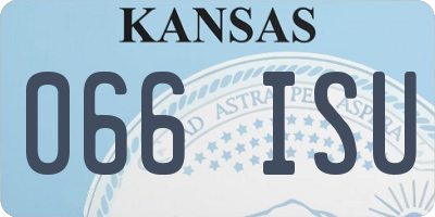 KS license plate 066ISU