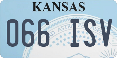 KS license plate 066ISV