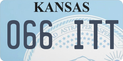 KS license plate 066ITT