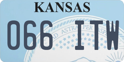 KS license plate 066ITW