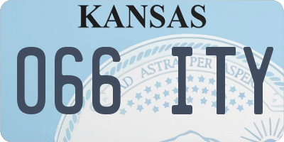 KS license plate 066ITY