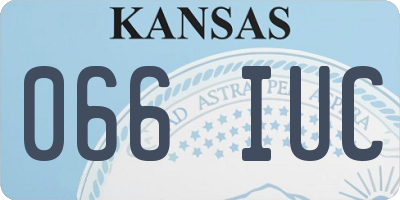 KS license plate 066IUC