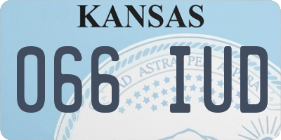 KS license plate 066IUD