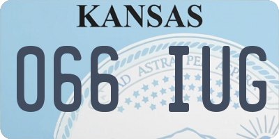 KS license plate 066IUG