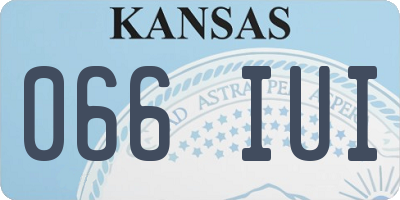 KS license plate 066IUI