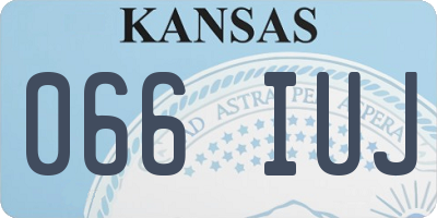 KS license plate 066IUJ
