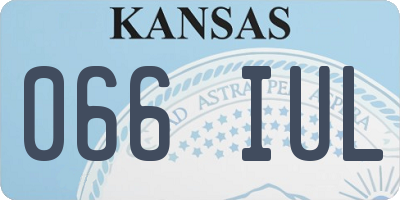 KS license plate 066IUL