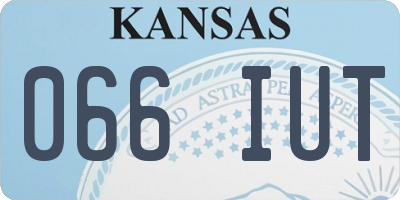 KS license plate 066IUT