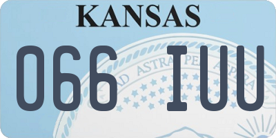 KS license plate 066IUU