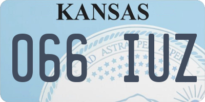 KS license plate 066IUZ