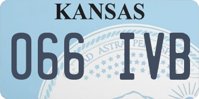 KS license plate 066IVB