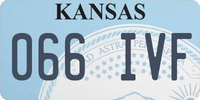 KS license plate 066IVF