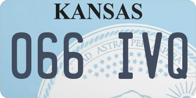 KS license plate 066IVQ