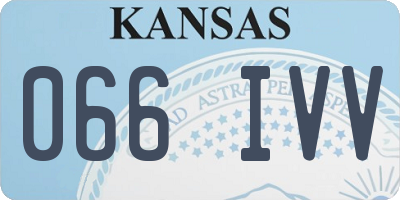 KS license plate 066IVV