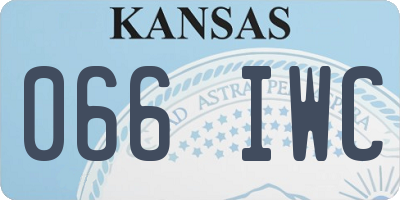 KS license plate 066IWC