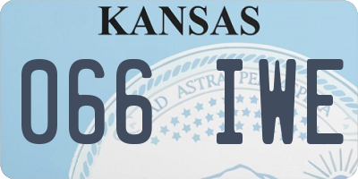 KS license plate 066IWE
