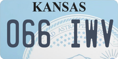 KS license plate 066IWV