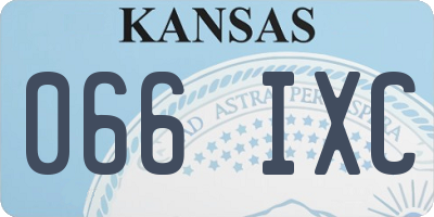KS license plate 066IXC