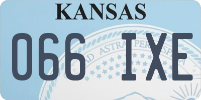KS license plate 066IXE