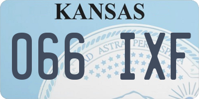 KS license plate 066IXF