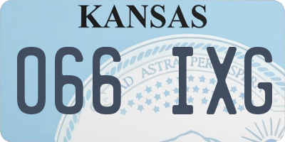 KS license plate 066IXG