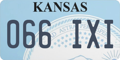 KS license plate 066IXI