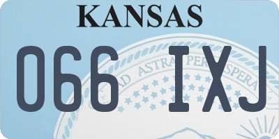 KS license plate 066IXJ