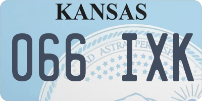 KS license plate 066IXK