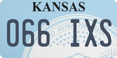 KS license plate 066IXS