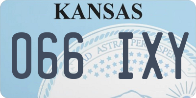 KS license plate 066IXY