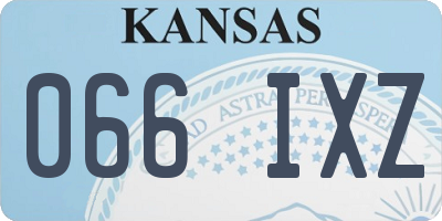 KS license plate 066IXZ